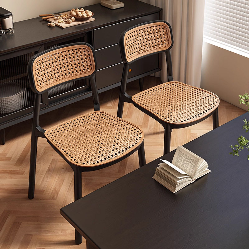 塑料藤编椅子中古风餐椅靠背椅透气藤椅家用小户型餐桌椅民宿凳子,居家布艺,茶席,淘宝优惠券,粉丝福利购,淘宝优惠卷