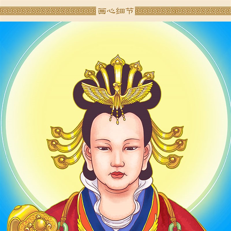 极速玉帝王母画像 玉皇大帝王母娘娘神像画 道场T水陆画卷轴画挂