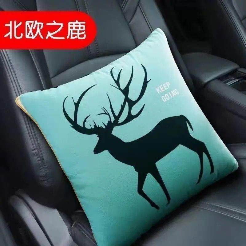 新品车里睡d觉枕头抱枕被子两用靠垫被汽车载靠枕沙发可折叠午睡