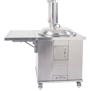 极速柴火炉灶家用可移动室内无烟大锅F灶户外野炊304不锈钢农村柴