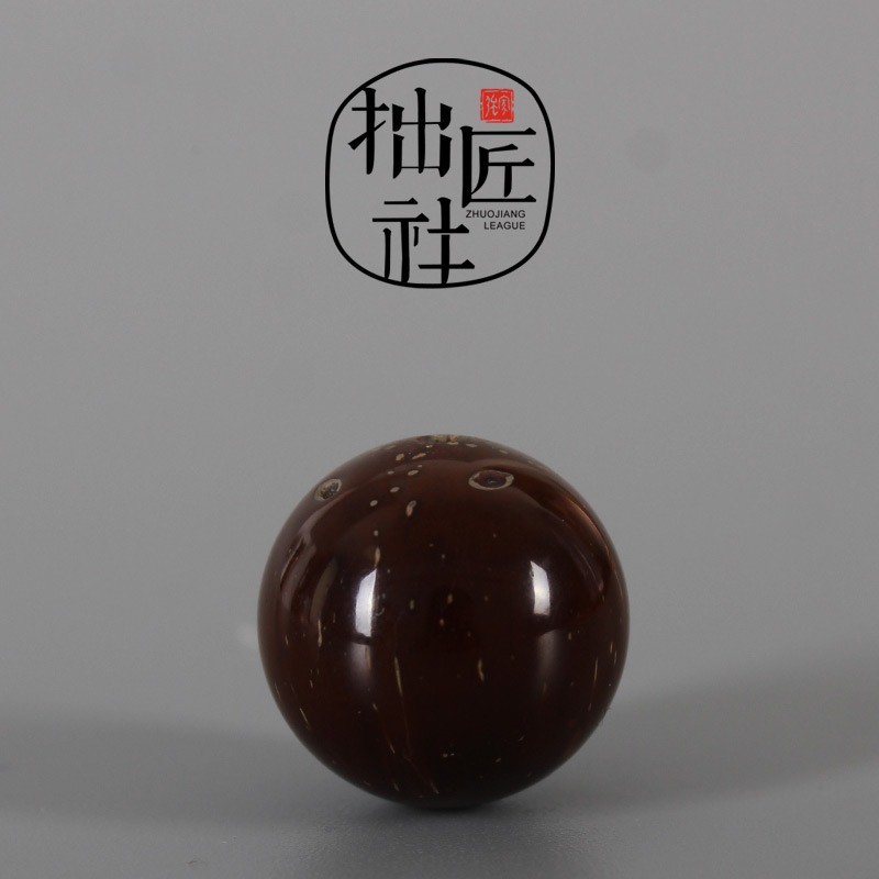 手工高抛紫金鼠素面圆珠 diy文玩菩提子配珠 佛U珠多宝手串配饰