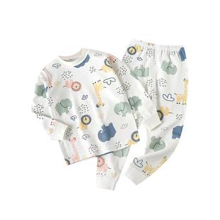 极速儿童秋衣卫生裤套装纯棉秋冬打D底宝宝内衣男童女童全棉毛衫