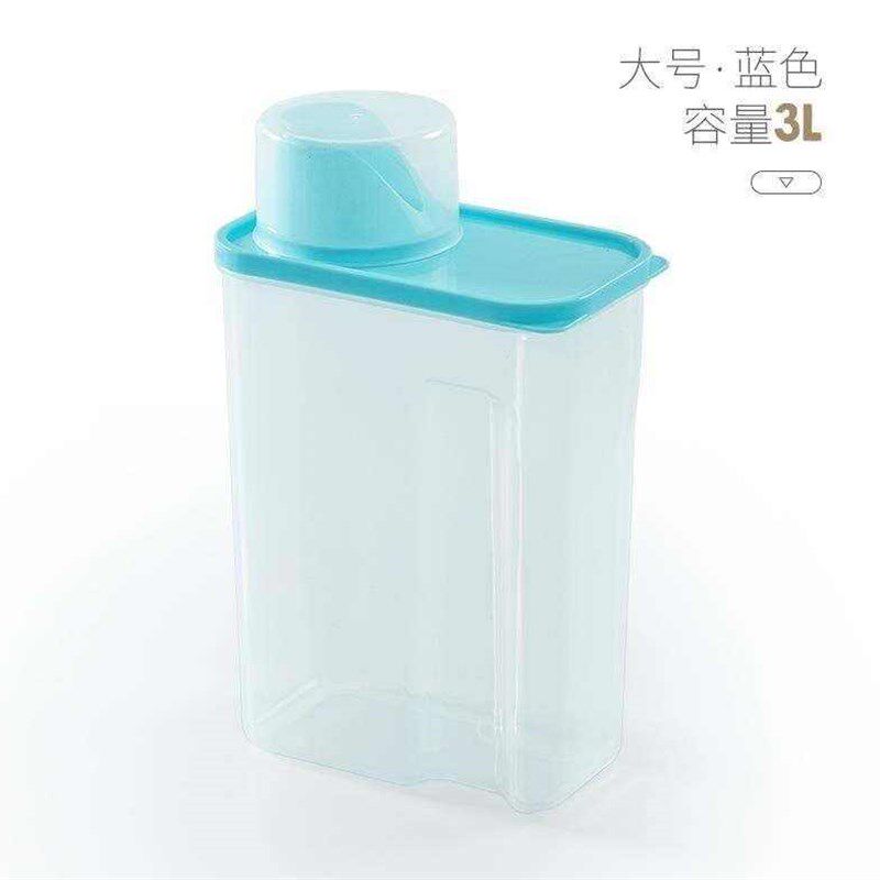 新品收洗b洗用装洗小 家衣纳衣粉桶 子收纳小衣粉盒桶勺子粉的盒