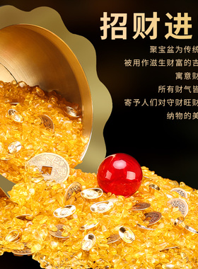 新品聚宝盆摆件黄铜m米缸纯铜家用铜缸客厅装饰办公室店铺乔迁开