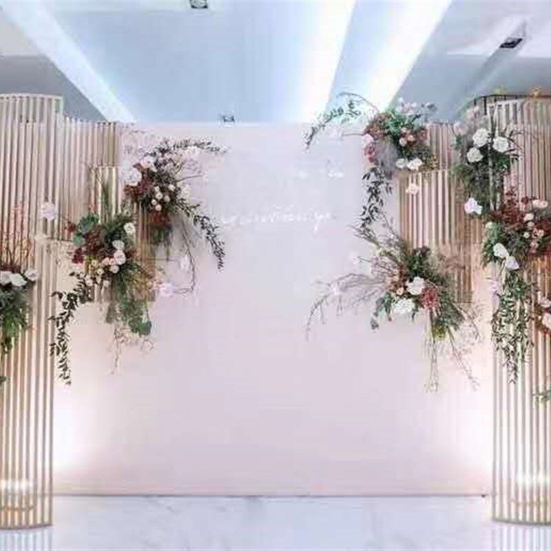 速发新款婚庆道具线条半圆铁艺屏风 婚礼拱门花架舞台背景装饰摆