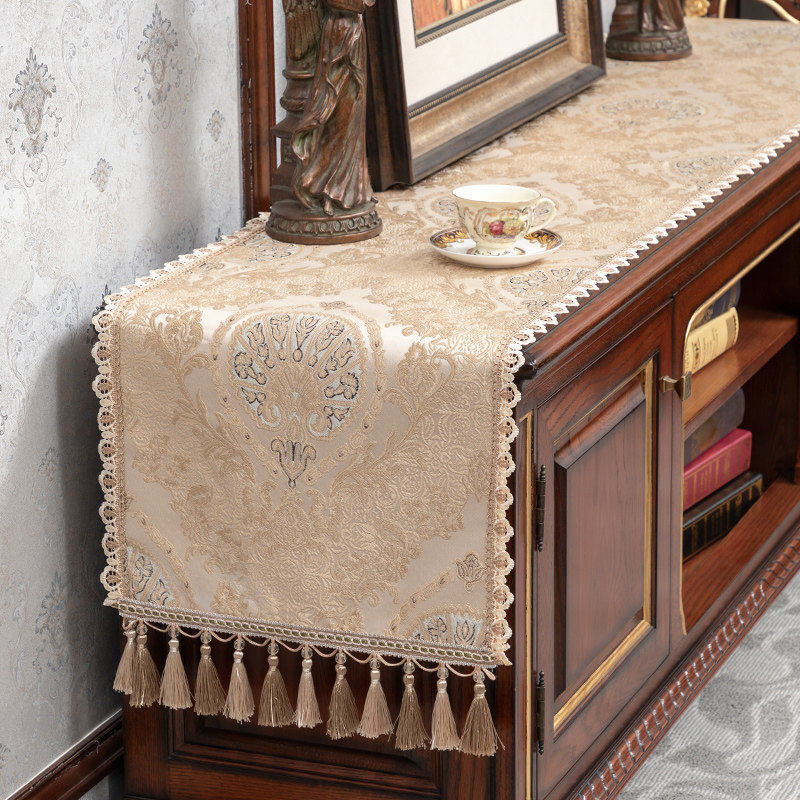 新品欧式b桌布电视机柜茶几布艺套罩盖布长方形防尘垫餐桌桌布桌