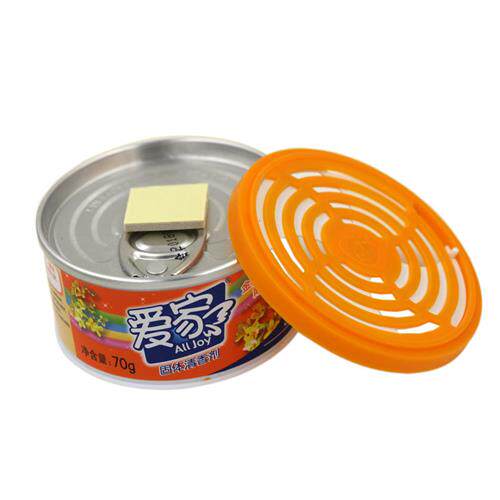 新品爱家芳香剂香薰除臭q异味固体空气清新剂柠檬/茉莉/桂花味70g