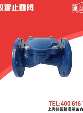 极速橡胶瓣止回阀 新型法兰单向止回阀 球墨铸N铁逆止阀HC44X现货