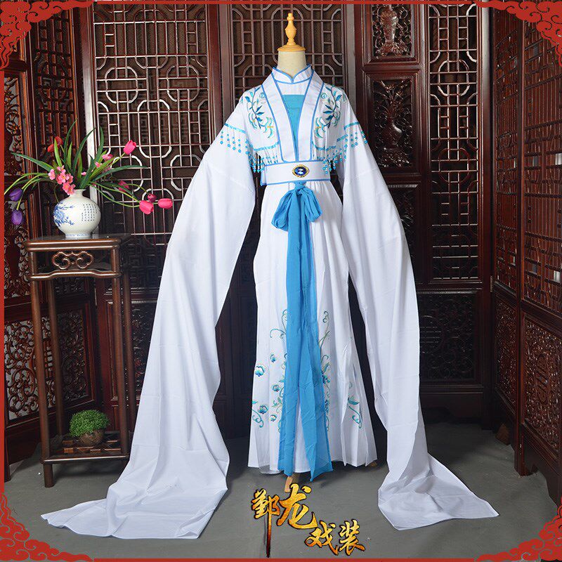 新品新品戏曲古装越剧黄梅戏仿真丝面料小旦花P旦戏服活捉三郎花