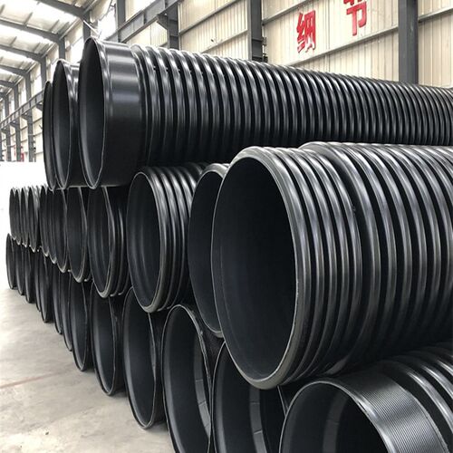 新品HDPE双壁波纹管湖南市政管道排水排污钢带管复合X管多肋管克