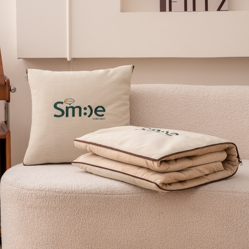 新品大号毛绒车载抱枕被子两用二合E一办公室午睡毛毯汽车靠枕车