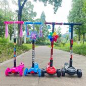 极速儿童滑板车可升降童车三轮四轮闪光一键折叠滑板车W滑板车5