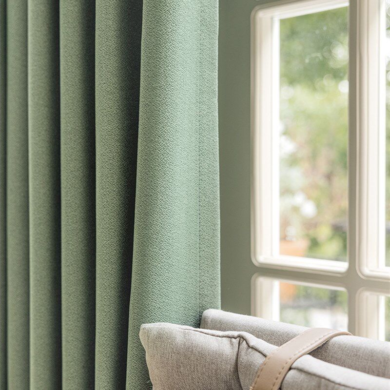 极速伊芙尼高遮光窗帘全屋定制装修纯色现代L简约2023客厅飘窗高