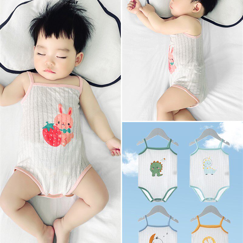 新品6K6码婴幼儿肚兜夏季纯棉童装吊带K护脐护肚围兜连身防着凉觉