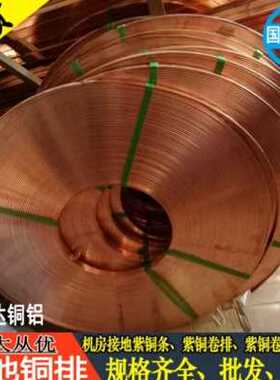 新品畅销紫铜排T2铜条带机房接地防雷铜排铜带315420S53040mm红铜