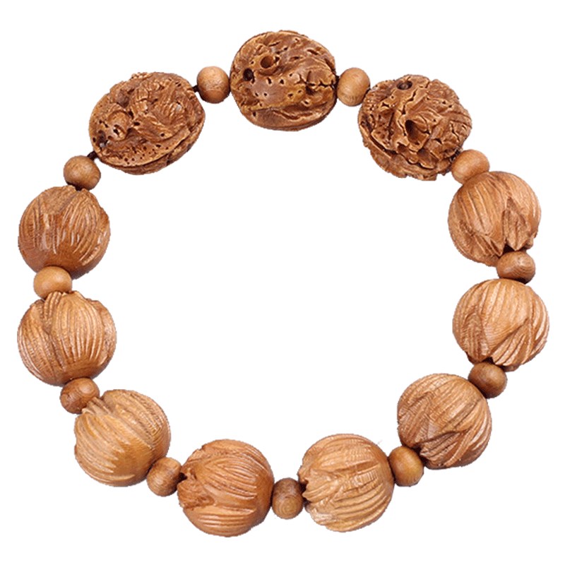 极速桃核生肖三合手链属鼠牛虎兔龙蛇H马羊猴鸡狗猪三合桃木手链