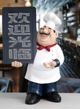 新品多丰欧式厨师留言板欢迎牌摆件树脂工艺创意S家居西餐厅面包
