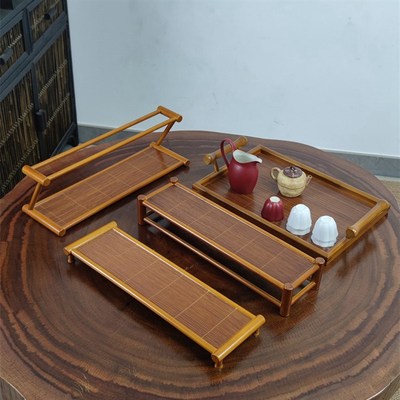 极速观山竹制茶杯架茶托盘茶具z收纳架展示茶壶茶杯托杯垫干泡台