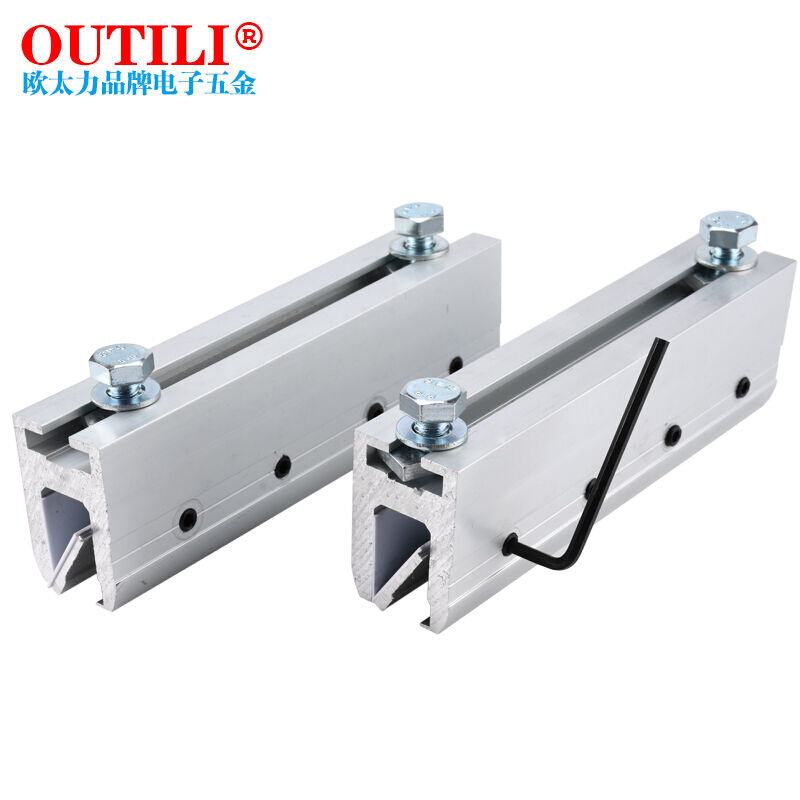 欧太力免打孔自动玻璃门吊夹加厚铝合金门夹平移感应玻璃门夹无框