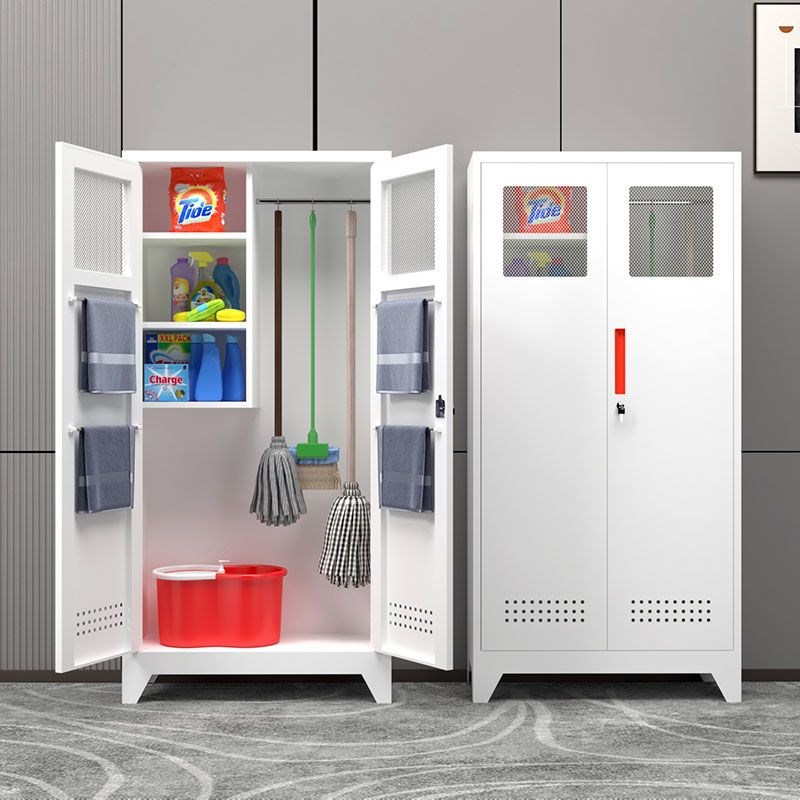 不锈钢清洁工具收纳柜阳台拖把柜家政柜卫生保洁柜学X校教室扫帚