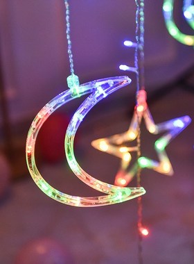 LED icicle hStar Moon Lamp Fairy Curtain String Lights Chris