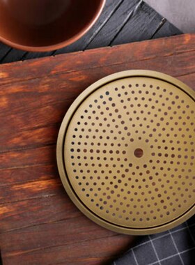 304不b锈钢不沾蒸格蒸盘蒸架蒸屉包子G篦不粘加厚圆形黄色金色蒸