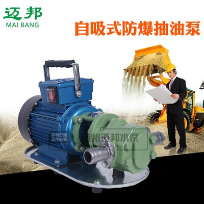 极速WCB齿轮油泵自吸抽油泵220v手提高K粘度液压油泵机油煤柴油齿