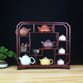 红酸枝木小博古架实木中式 多宝阁茶壶茶具架子置物架展示架古董架