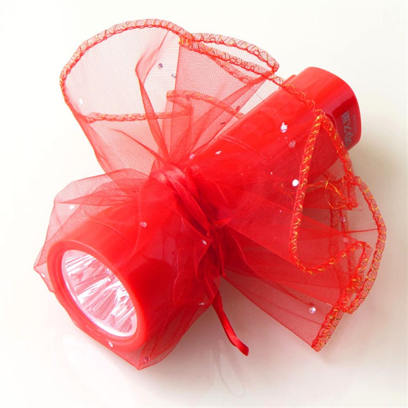 婚庆充电式红手电筒送纱 新娘陪嫁用品