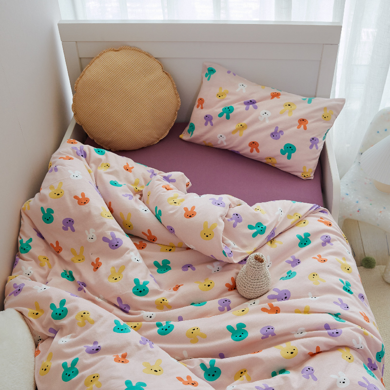 A类纯棉针织棉儿童被套单件1.2幼儿园婴儿宝宝被罩120*150三件套