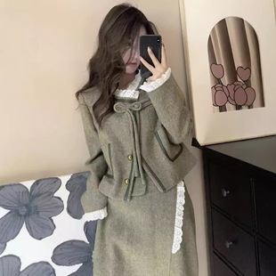 小香风套装深秋装搭配一整套外套上衣半身裙高级感小洋装两件套女