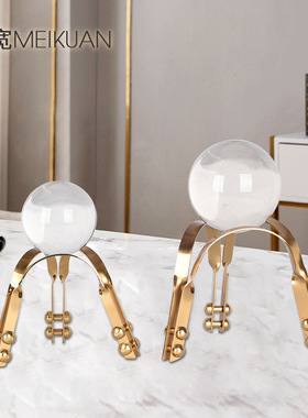 金属地球仪摆件有m球必应铁艺摆件防锈防潮新房欧美客厅金属摆件