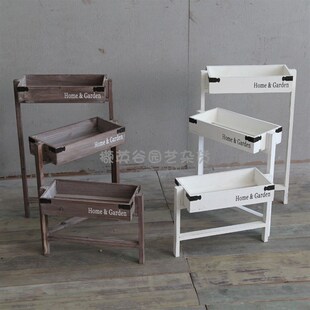 花店铺门口折叠欢迎招牌黑t板陈列杂货花盆架橱窗储物架展示做旧