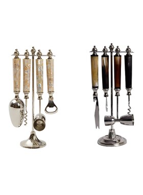 创意牛骨酒具套装开瓶器彩贝工艺起瓶器J样板间餐厅酒柜酒吧装饰