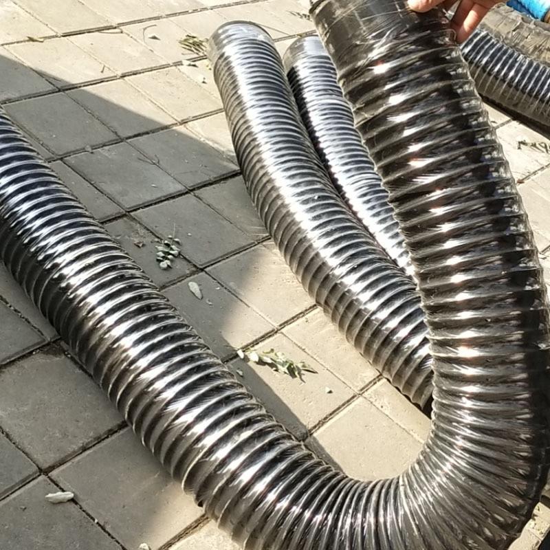 波纹伸缩管橡胶管钢丝骨架除尘橡胶管伸缩R风管动态伸拉胶管