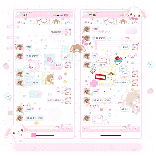 空投[甜点兔手记]ThemePro主题3背景3气泡赠键盘 ios定制v主题