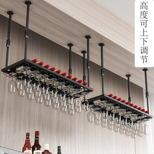 酒吧台红酒d架摆件悬挂展示架吊杯架高脚杯架酒杯架倒挂置物架轻