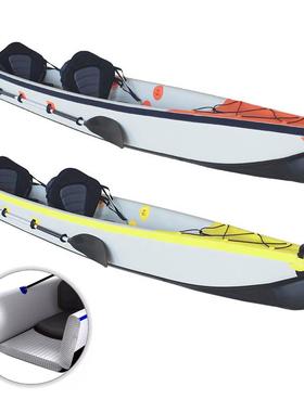 工厂定制高品质拉丝独木舟双人橡皮艇kayak皮划艇钓鱼船