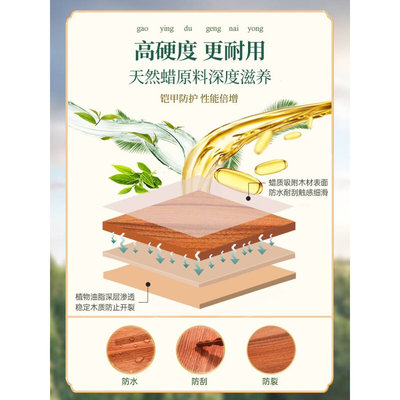 新品三青防腐木漆木蜡油桐油实木透明清漆木器漆户外防水净味原木