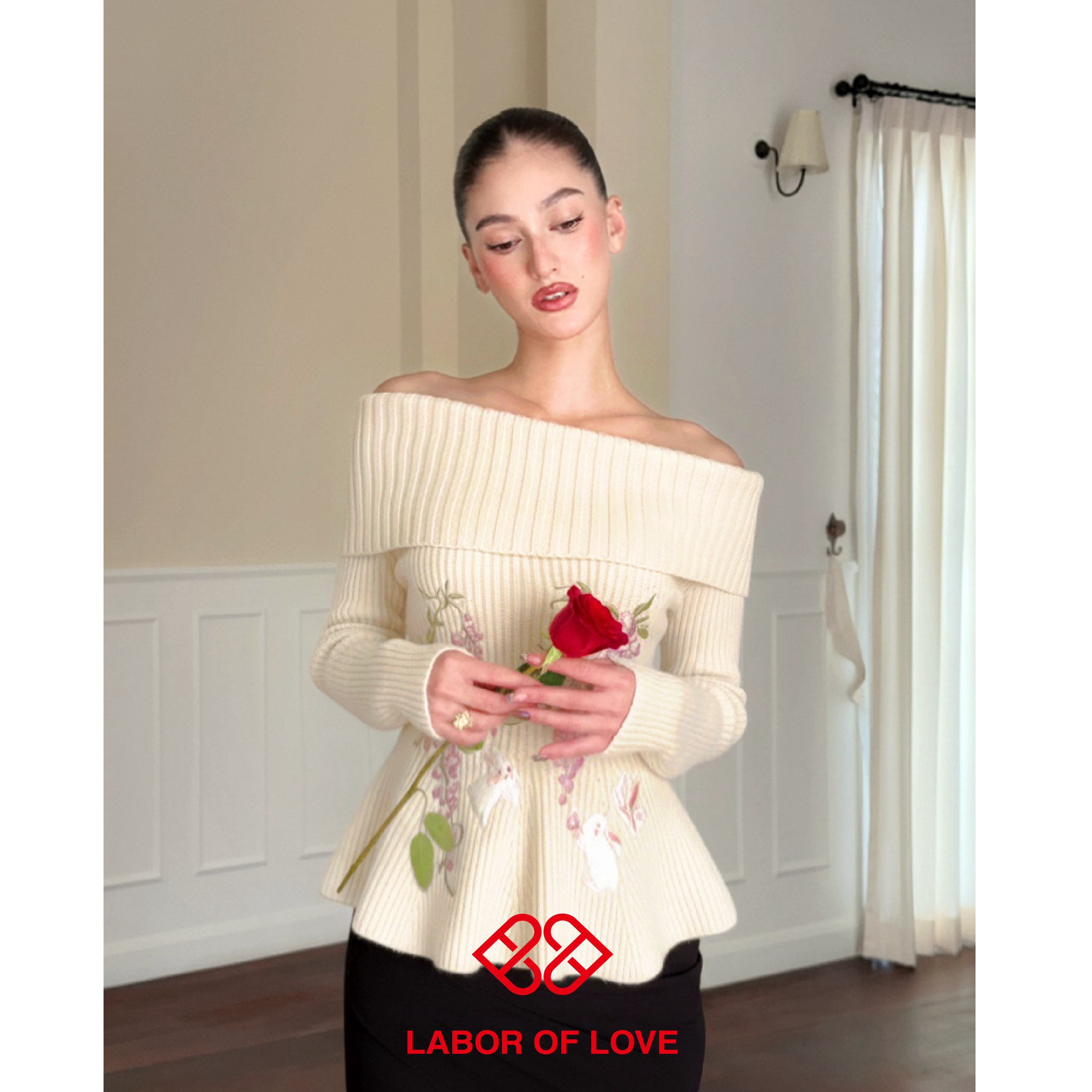 LaborofLove优雅国风开摆毛衣