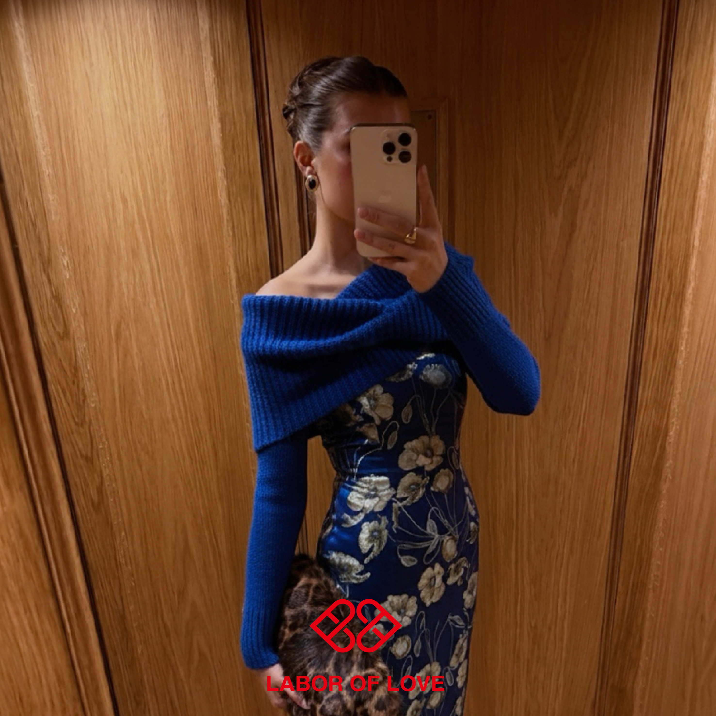 LaborofLove重工皇家蓝连衣裙