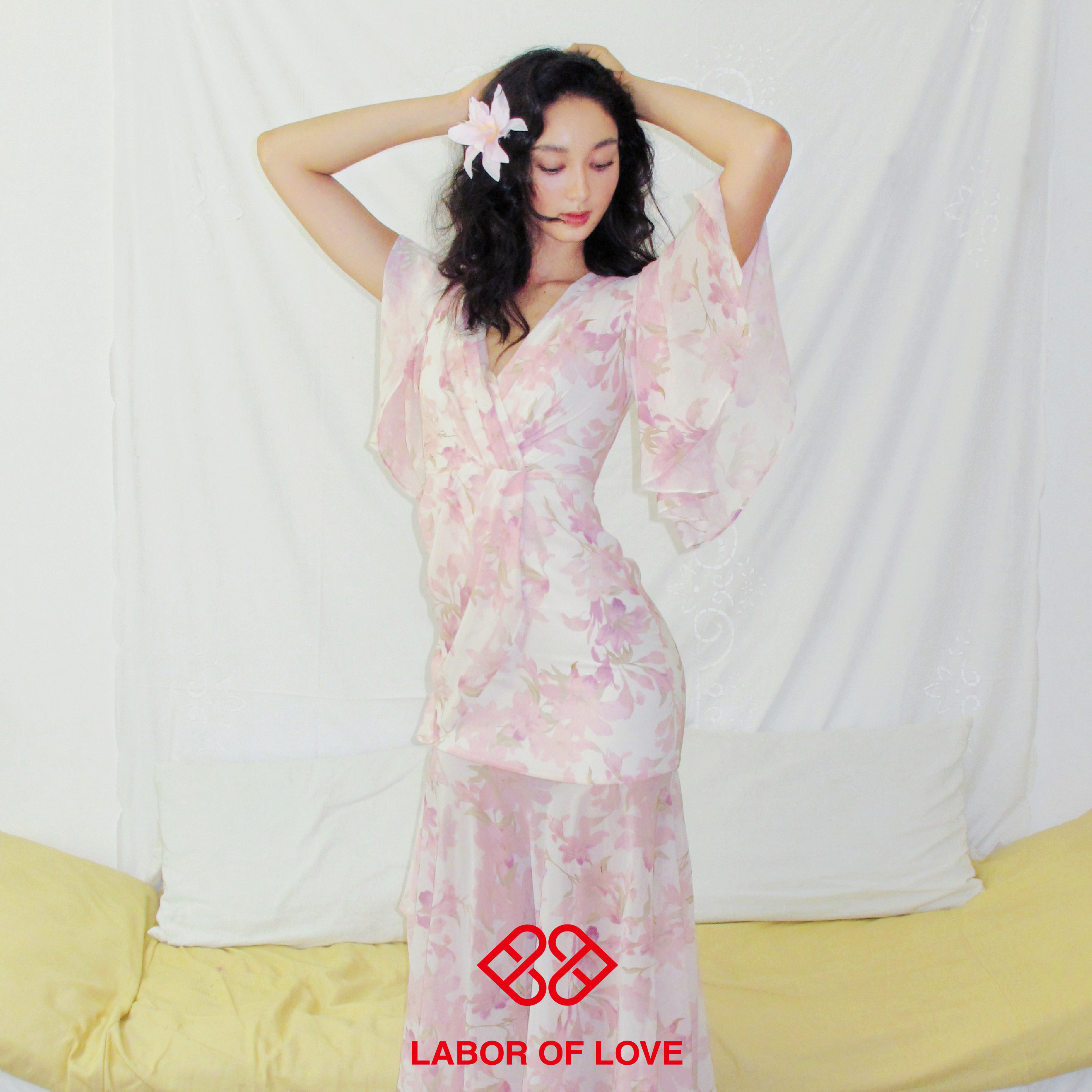 LaborofLove中式和风印花长裙
