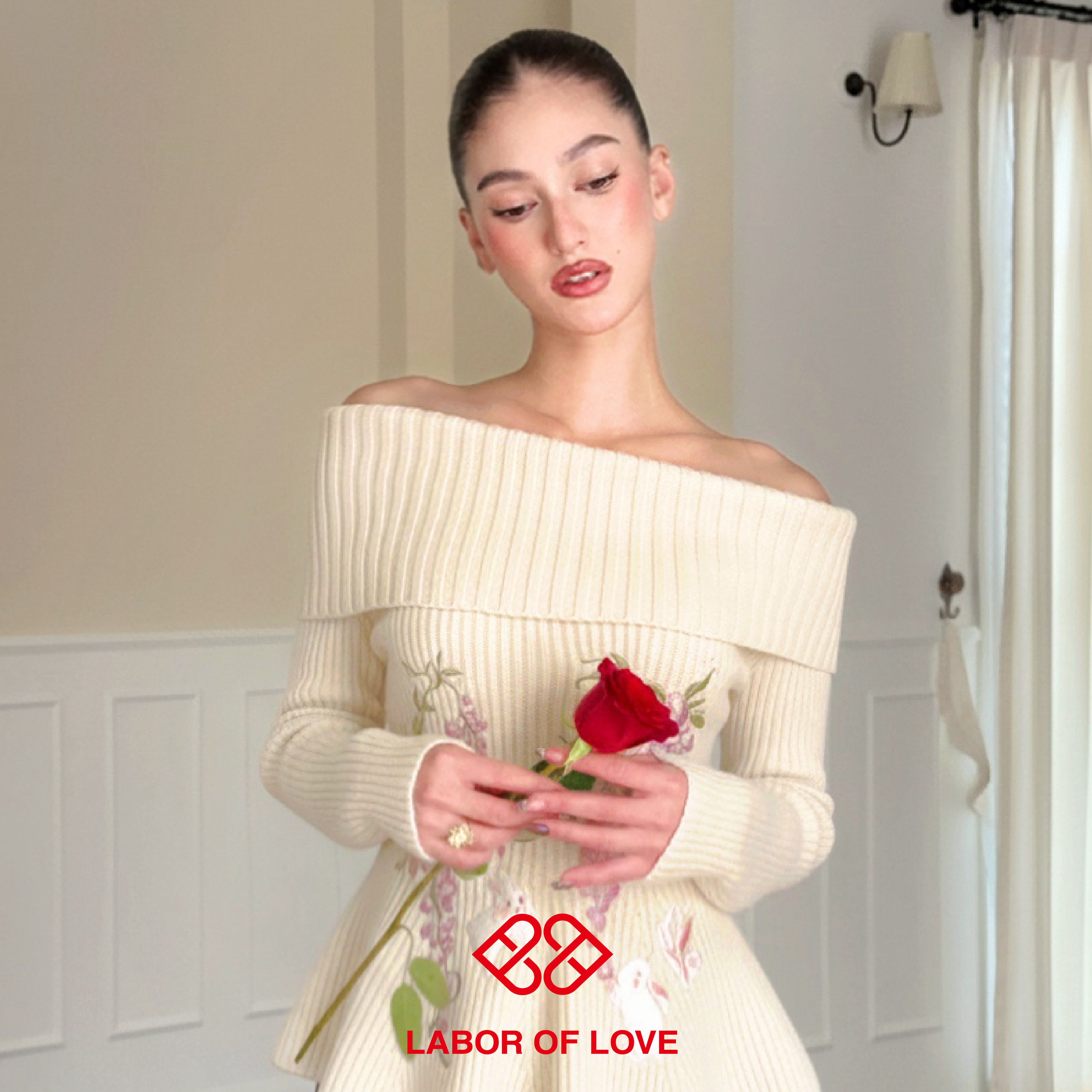 LaborofLove优雅国风开摆毛衣