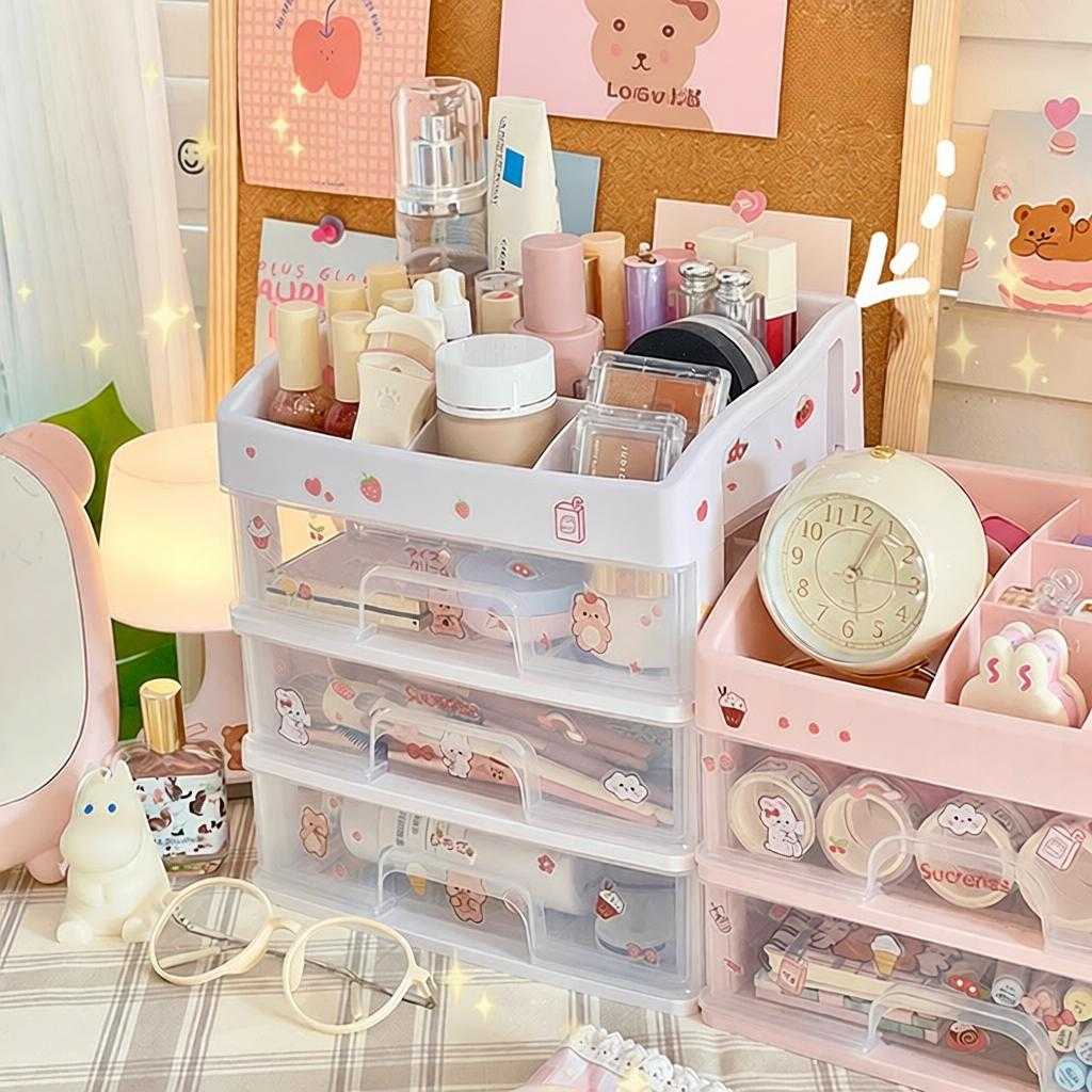 学生宿舍书桌文具多层化妆品