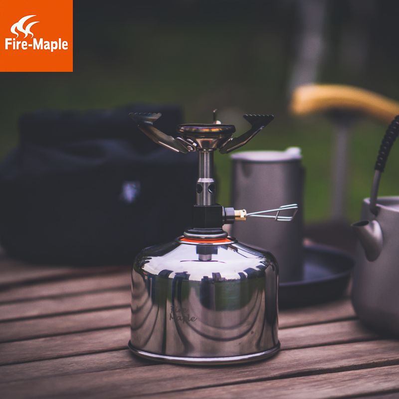 火枫户外原野金属气罐罩套户外露营G2扁气罐复古金属罩气灯气罐套
