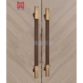 酒店木门把手不锈钢拉手包厢门仿实木长拉手对装 双开门古铜色门把