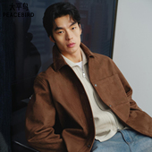 商场同款 太平鸟男装 2026年春季 新款 仿麂皮翻领夹克B1BCG1201