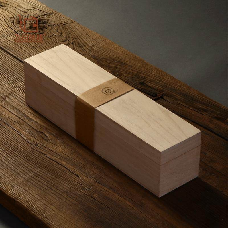 [天地盖桐木40*10书卷盒] 桐木画卷盒礼品盒环保包装盒木质盒定制