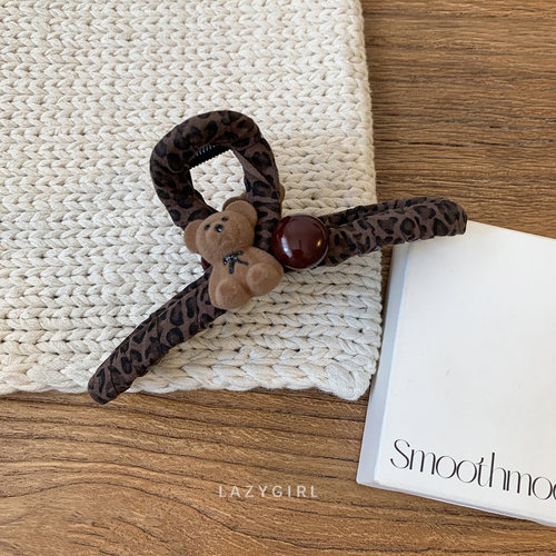 韩国发饰豹纹抓夹卡通KT猫咪夹