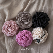 浪漫玫瑰花卷边抓夹Caro同款 5色 法式 精致发抓后脑勺鲨鱼夹子ins